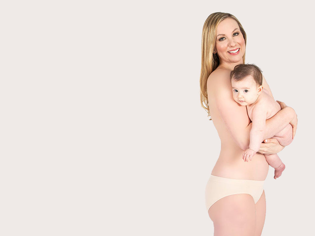 Raw, real & beautiful motherhood! Post partum in all its glory featuring  our White Classic Maternity & Nursing Bra. @m_marais and their